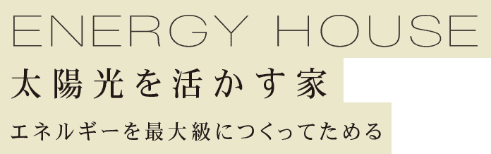 ENERGY HOUSE 太陽光を活かす家