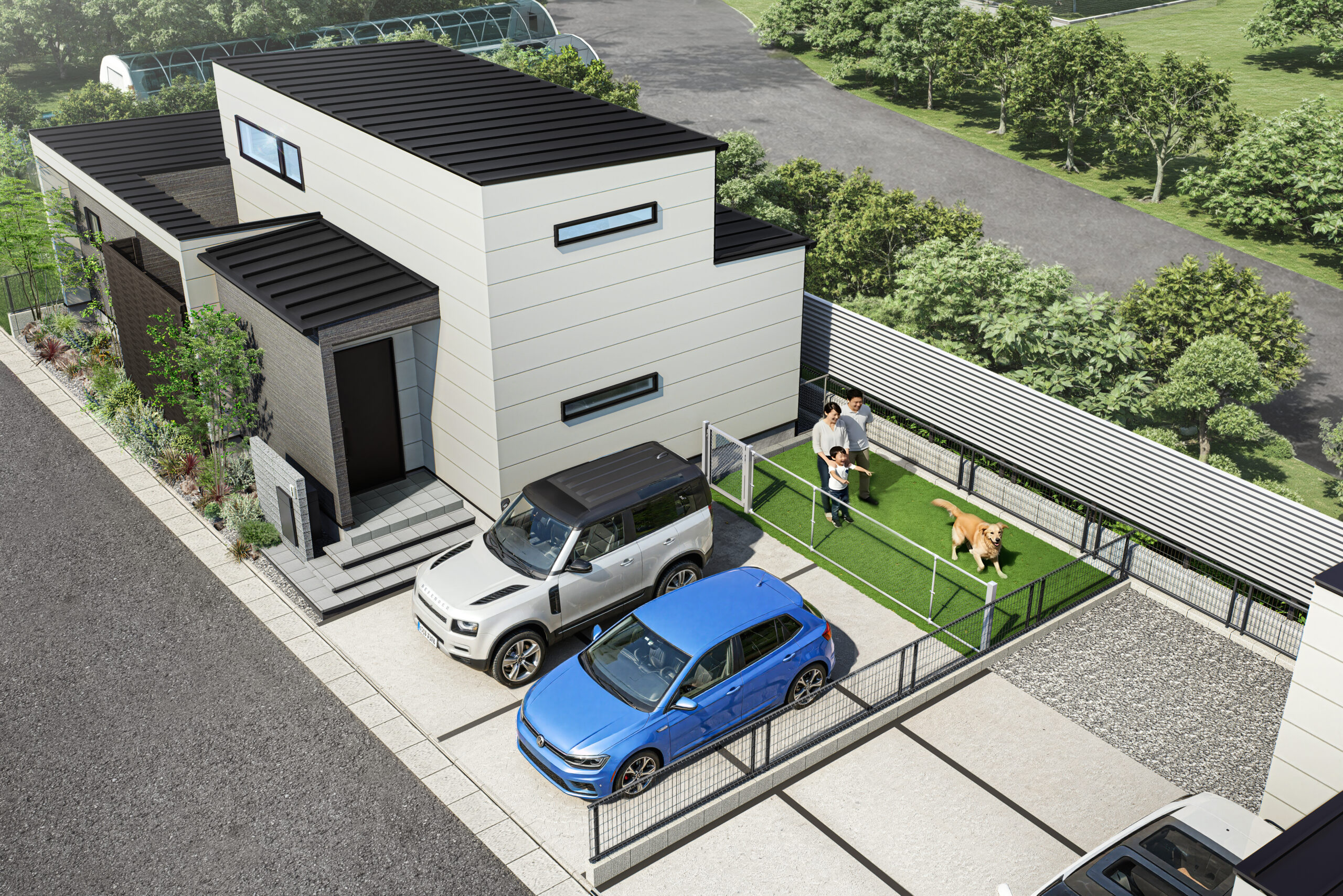 ドッグランにもできる庭（オプション対応）