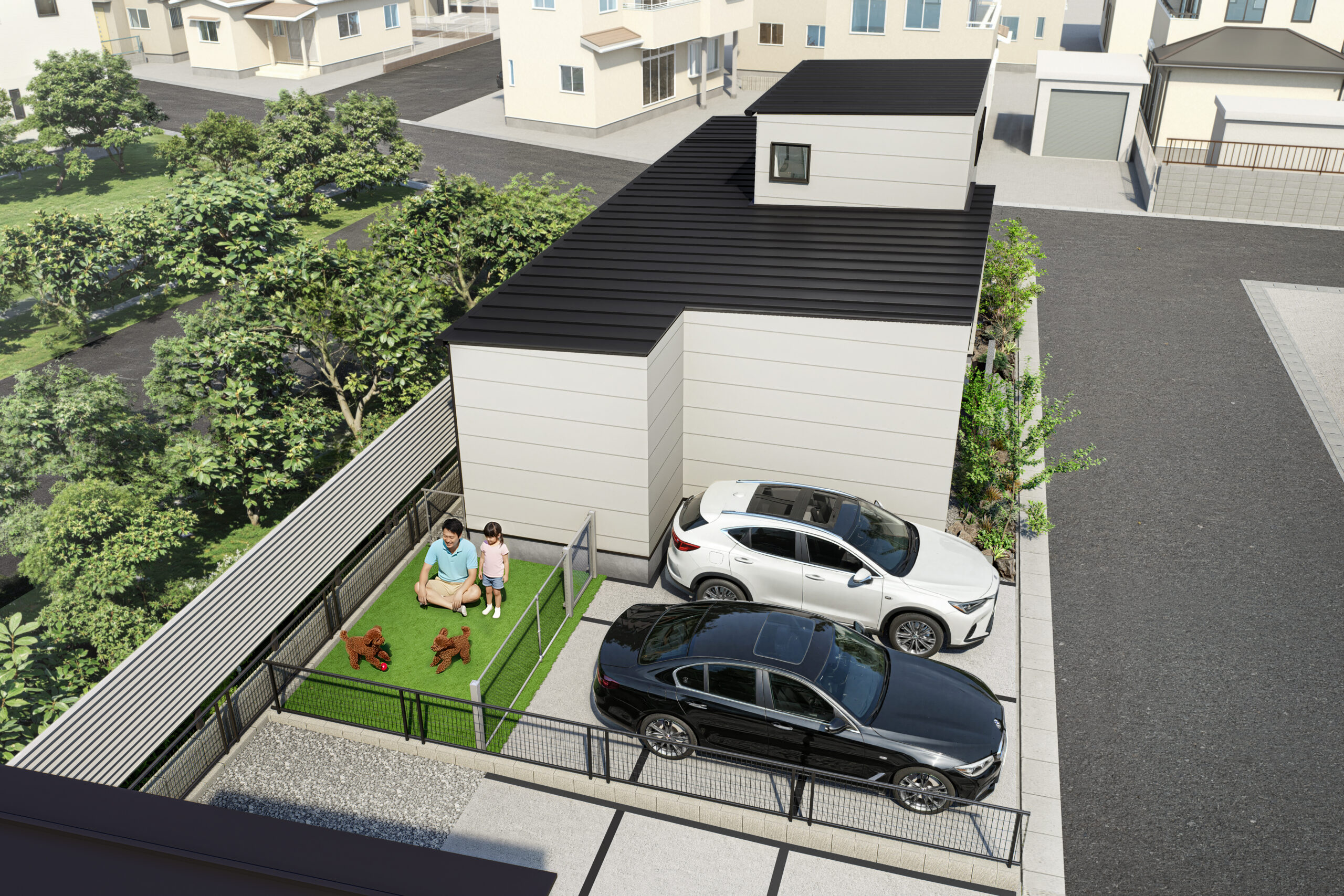 ドッグランにもできる庭（オプション対応）