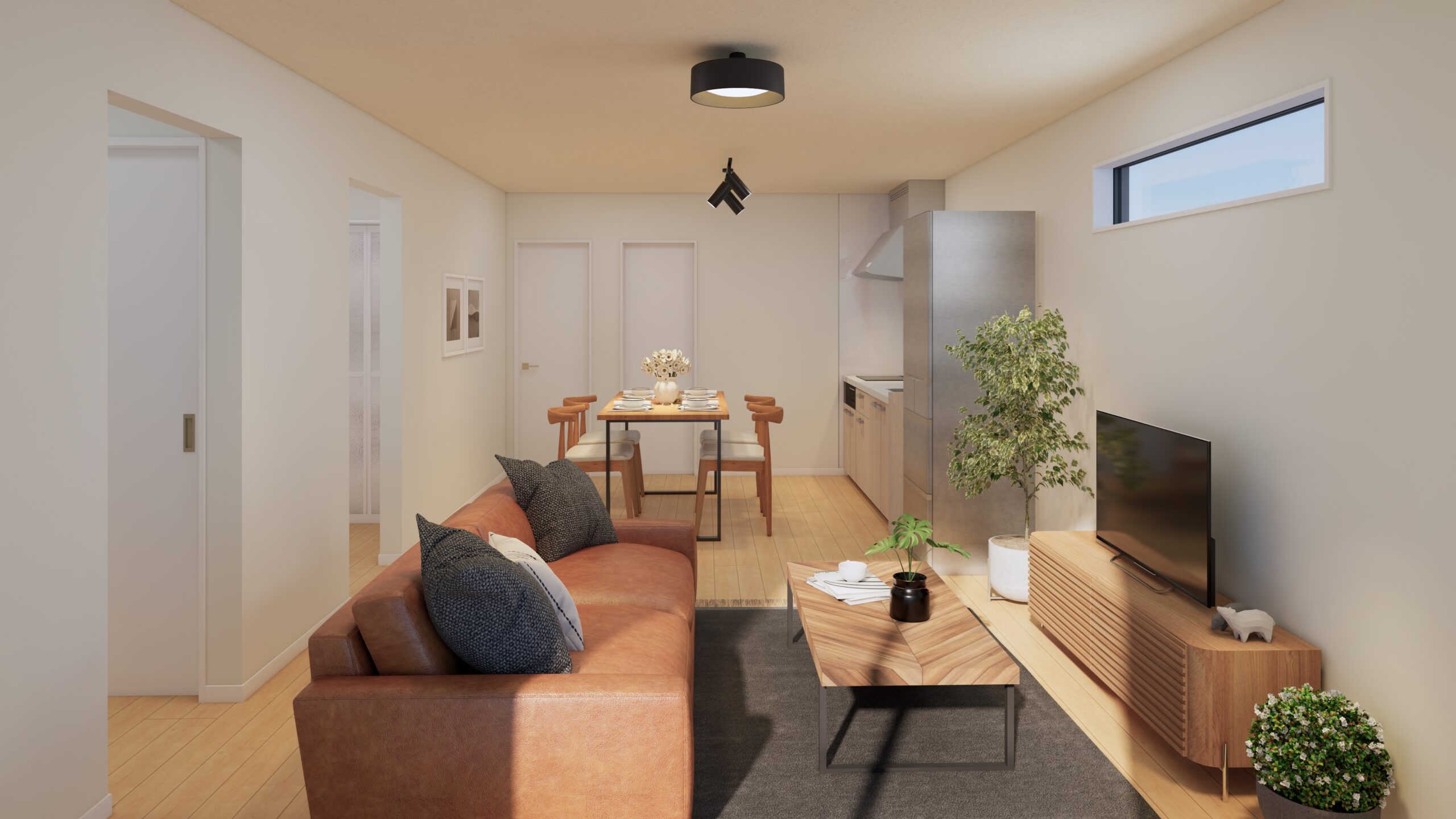 ムダのない動線をつくるリビング配置