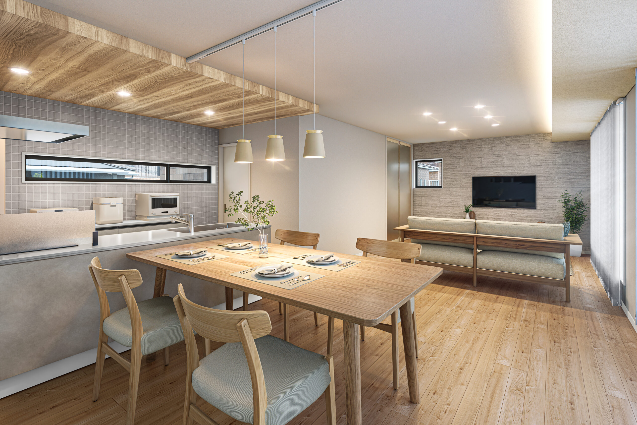 大空間の２階リビング